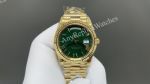 8+ Factory Rolex Daydate 36/40mm DD 3255 Movement Green Face Yellow Gold Band Watch